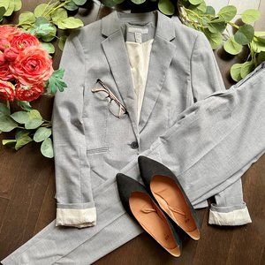 H&M Solid Gray Dress Pants